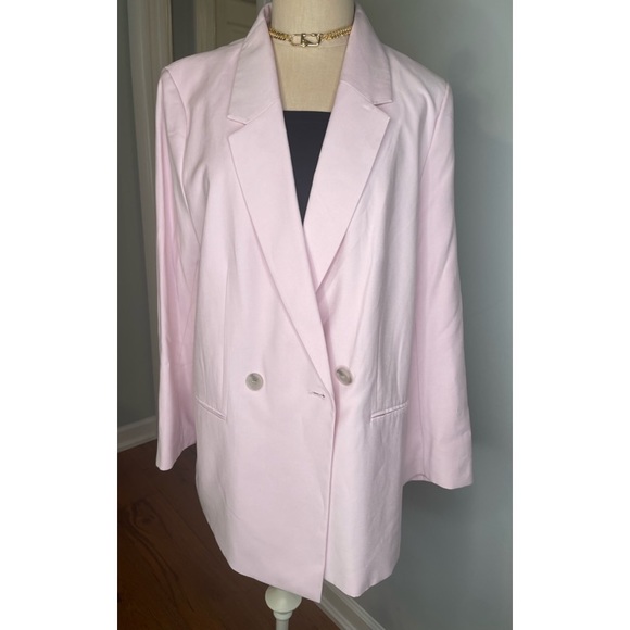 H&M Oversized Pale Pink Blazer/Size Medium - Picture 3 of 7